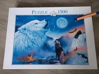 Puzzle Wolf Mond Abend 1500 Teile Mecklenburg-Vorpommern - Wismar Vorschau