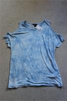 NEU H&M Shirt M 38 Cold Shoulder Sommer Damenshirt blau Niedersachsen - Borkum Vorschau