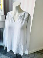 Jacqueline de Yong 40 L Shirt weiß Spitze Muster Hemd Bluse Basic Nordrhein-Westfalen - Bad Salzuflen Vorschau