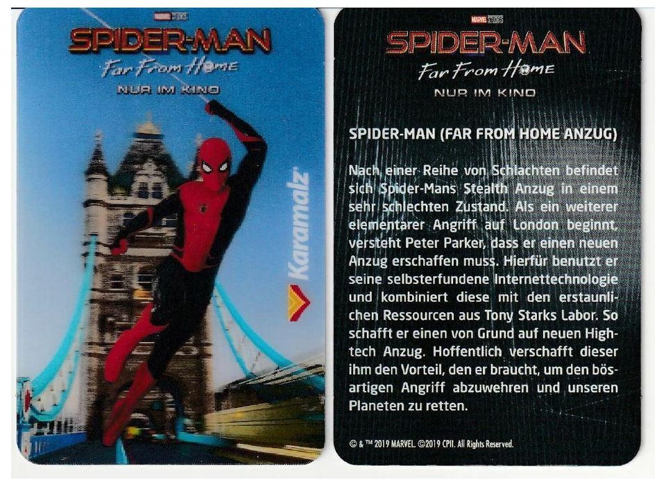 Marvel 3D-Karten-SET v. Spider-Man <Far From Home> und Zugaben; K in Magdeburg