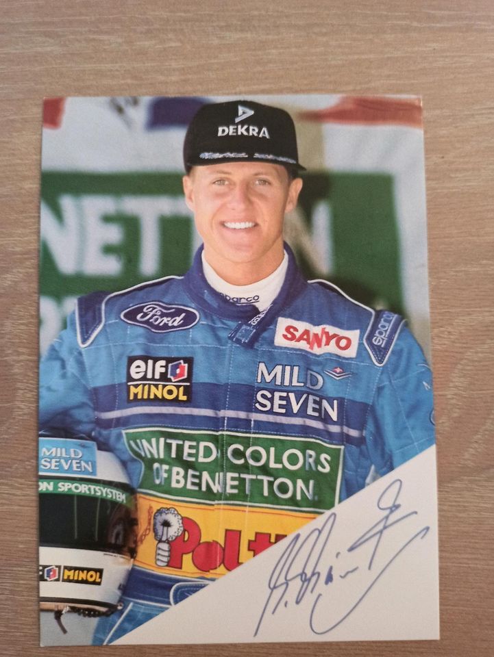 Autogrammkarten Michael Schumacher bedruckt Benetton/Dekra 3 Stüc in Spiesen-Elversberg