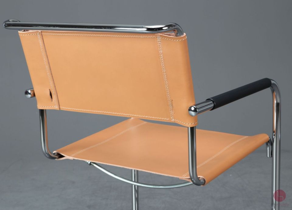 Thonet S34 Freischwinger Bauhaus Stuhl Leder Natur Beige 1 von 2 in Würzburg