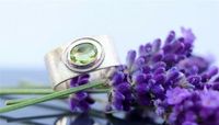 Ring recyceltes Silber Peridot NEU Handarbeit Ehering Verlobung Baden-Württemberg - Vörstetten Vorschau