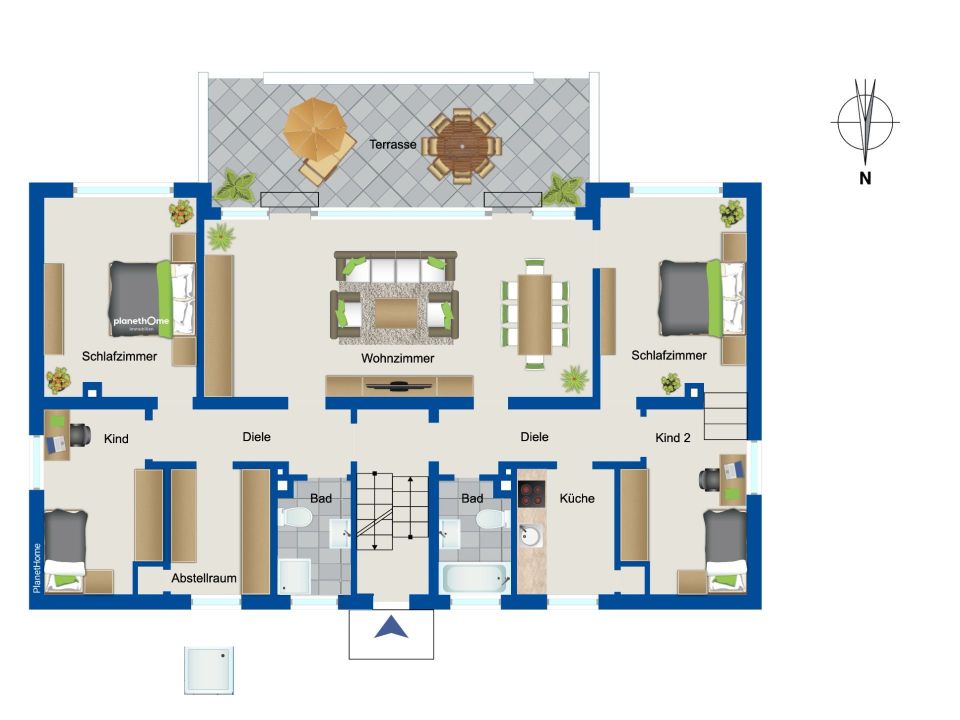 Vermietete 5-Zimmer-Erdgeschosswohnung mit Gartenanteil in beliebter Wohngegend von Forchheim in Forchheim