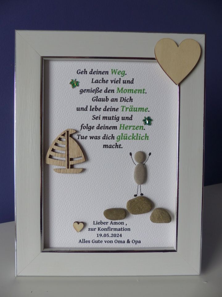 Steinbild / Bild / Geschenk / Kommunion/Konfirmation /Jugendweihe in Waldbröl