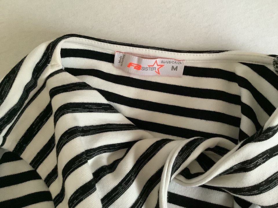 Sommer-Kleid schwarz-weiß gestreift, FB Sister, Gr. M, neuwertig in Unterleinleiter
