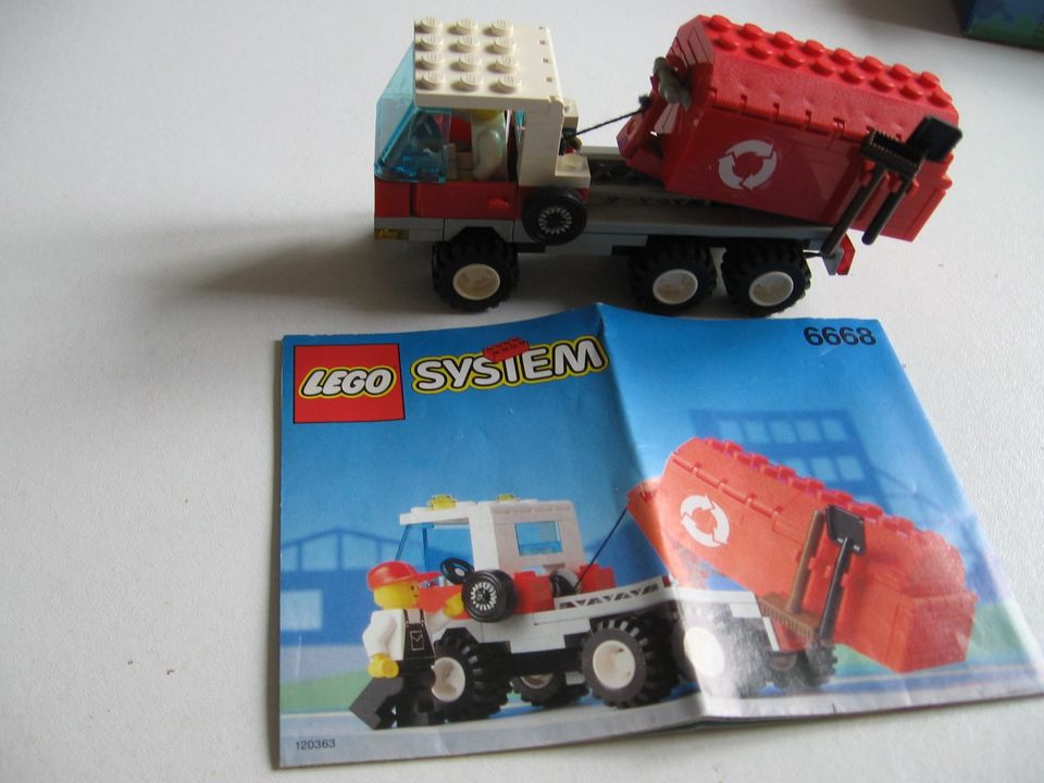 LEGO 6668 CITY MÜLLWAGEN RECYCLING VINTAGE 1992 + Anleitung wNEU in Essen