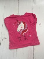 86 T-Shirt Glitzer Einhorn pink Brandenburg - Wandlitz Vorschau