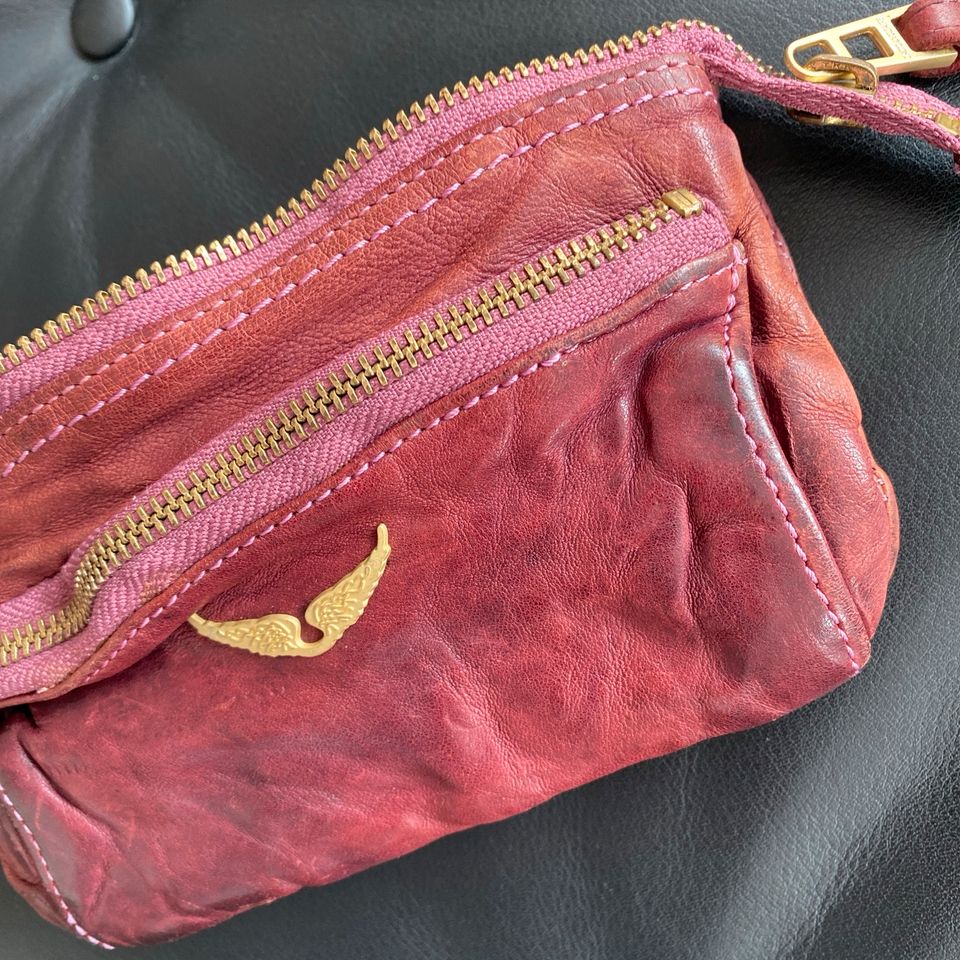 Zadig & Voltaire Clutch Beutel Pochette Etoile Deepdye Lilas in Allersberg