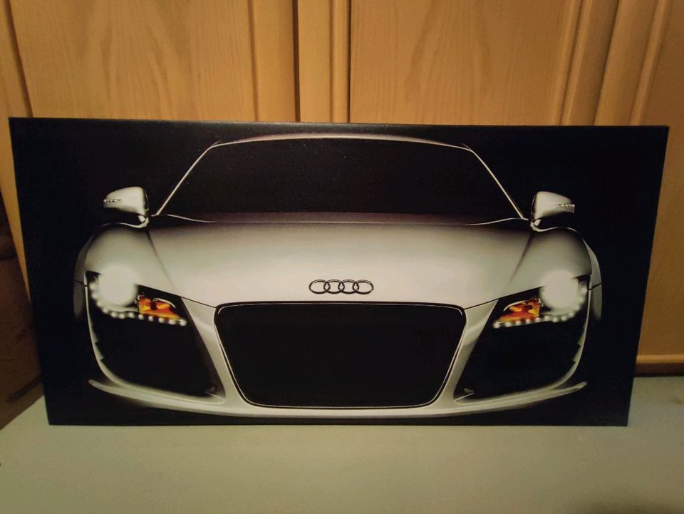 Audi Leinwandbild, Front, Mehrfarbig, Wandbild, 100x50,5 cm in Ingolstadt