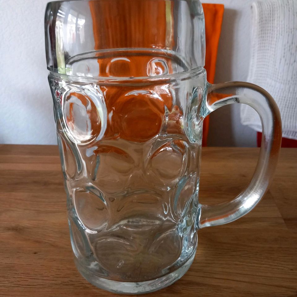 Bierkrug Glas, 1 liter in Baden-Württemberg - Karlsruhe | eBay  Kleinanzeigen ist jetzt Kleinanzeigen