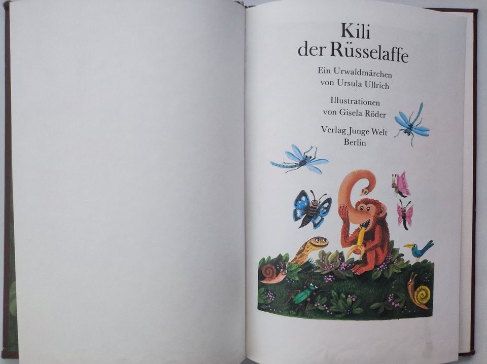 Kili der Rüsselaffe Ein Urwaldmärchen DDR Kinderbuch von 1982 in Möser