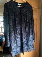 Erfo Longjacke Longblazer Mantel festlich Spitze Größe42 Hessen - Selters Vorschau