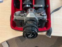 Canon AE-1 Kamera mit drei Objektiven Niedersachsen - Harsefeld Vorschau