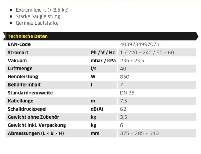 Kärcher T 7 1 Classic 1.527-181.0 Staubsauger in Nürnberg (Mittelfr)