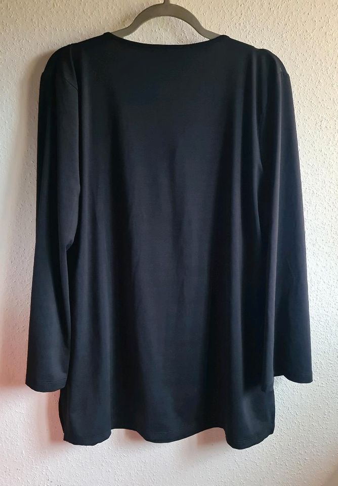 Shirt Longshirt schwarz mit Strass von Sarah Kern Gr.46-XL in Johanngeorgenstadt