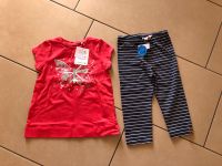 Mädchen Set Gr.98 Rotes T-Shirt Schmetterling Leggings Radler Niedersachsen - Peine Vorschau