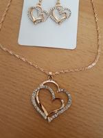 NEU Herzen goldene Halskette Ohrringe SET Herz gold Kette Collier Brandenburg - Senftenberg Vorschau