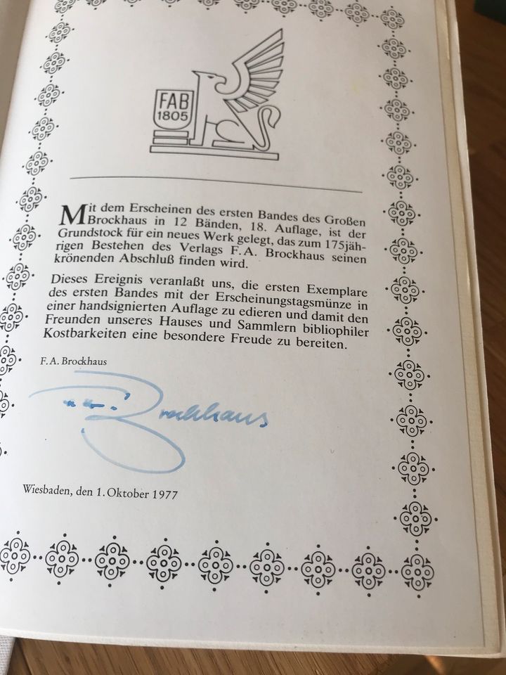 Der große Brockhaus, 18. Auflage, limitiert und handsigniert in Farchant