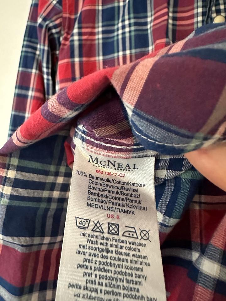 McNeal Smartes Herren Hemd Karo  Rot blau Größe S in Hilden