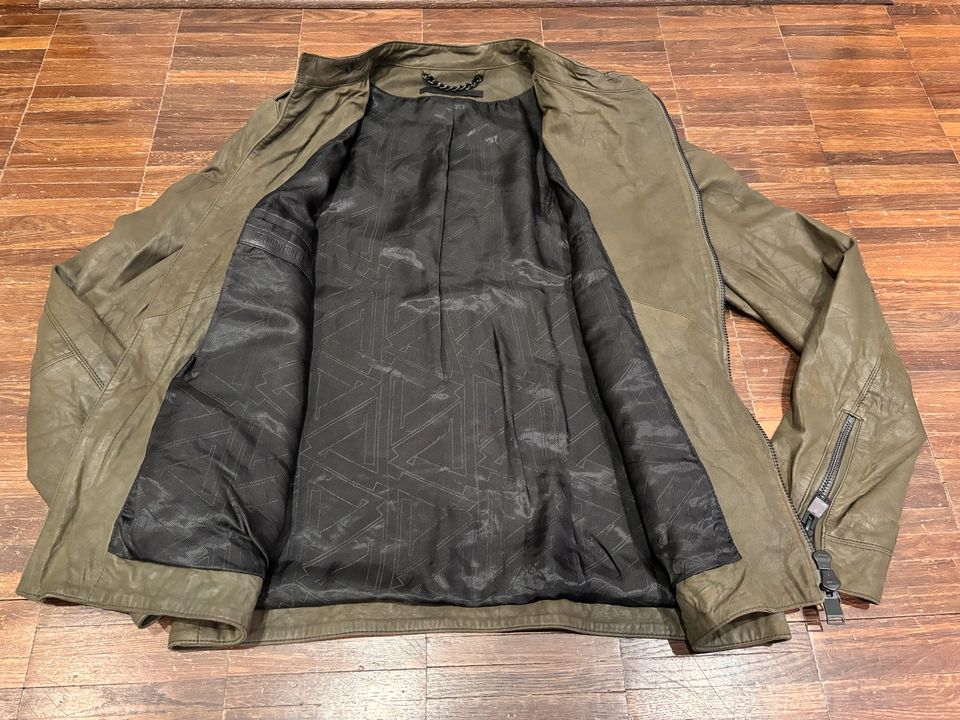 Original Drykorn Lederjacke Blcktown khaki Gr. 52 in Leipzig