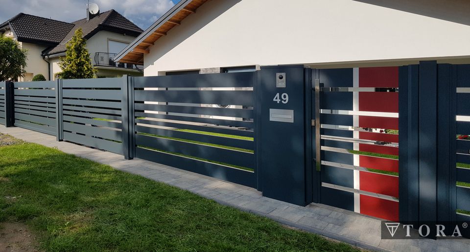 Aluminium Zaun Aluzaun Gartenzaun aus Alu Lamellenzaun Zaunfeld in Bremen