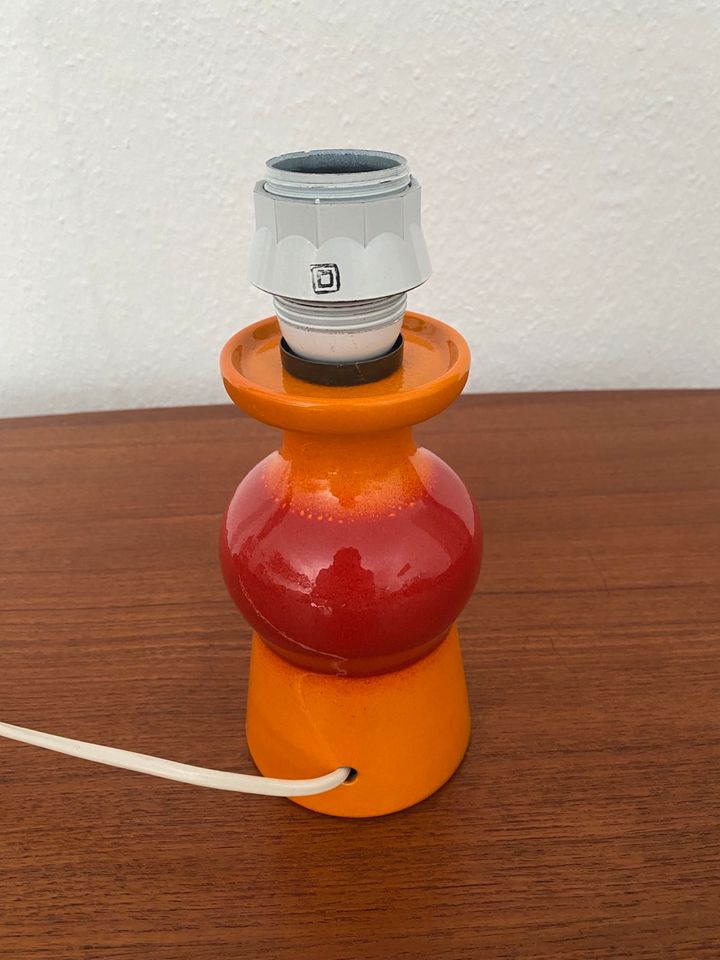 Space Age 70er Jahre Lampe orange Sockel Mid Century in Stuttgart