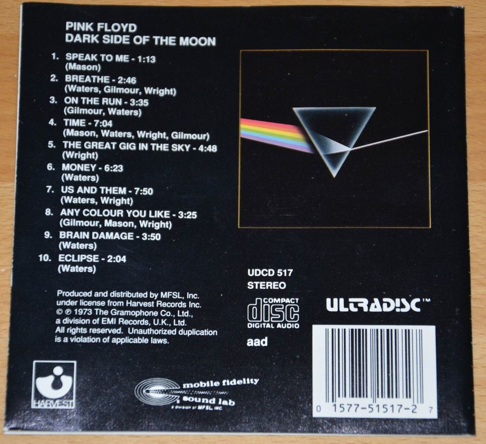 Pink Floyd - Dark Side of the Moon Ultradisc II Gold UDCD in Schöndorf (an der Ruwer)