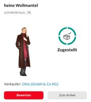 langer Wintermantel, schokobraun Niedersachsen - Braunschweig Vorschau