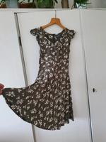 Sommerkleid Apricot khaki mit weißen Blümchen A-Linie Nordrhein-Westfalen - Rheda-Wiedenbrück Vorschau