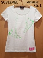 SUBLEVEL - Gr. L Damen T- Shirt / Girlie - weiß - Chucks / Schuhe Sachsen-Anhalt - Sangerhausen Vorschau