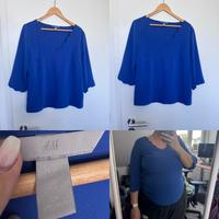 Blaue Bluse - 42 XL - H&M - Plus Size Curvy Fashion Bielefeld - Gadderbaum Vorschau