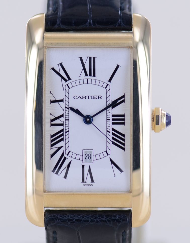 Cartier Uhr Tank Américaine XL 18K Gold Klassiker Dresswatch in Langenfeld