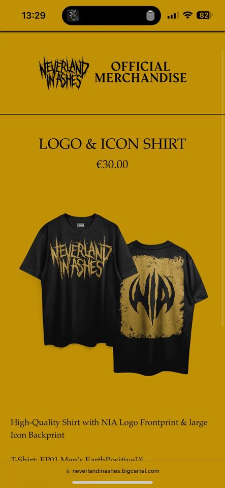 SUCHE: Neverland In Ashes T-Shirt in der Größe L in Wentorf