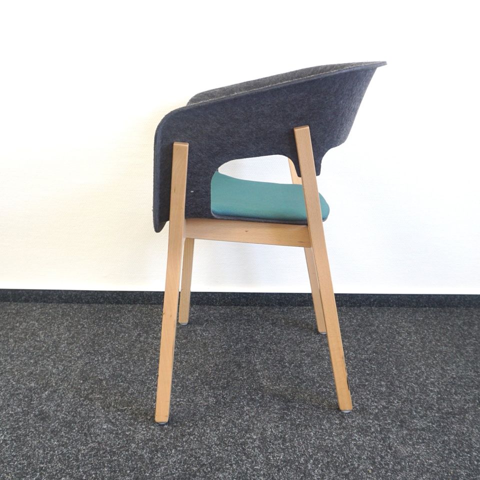 Kusch + Co Njord Design Stuhl | Filz | Anthrazit | Grün in Mehringen