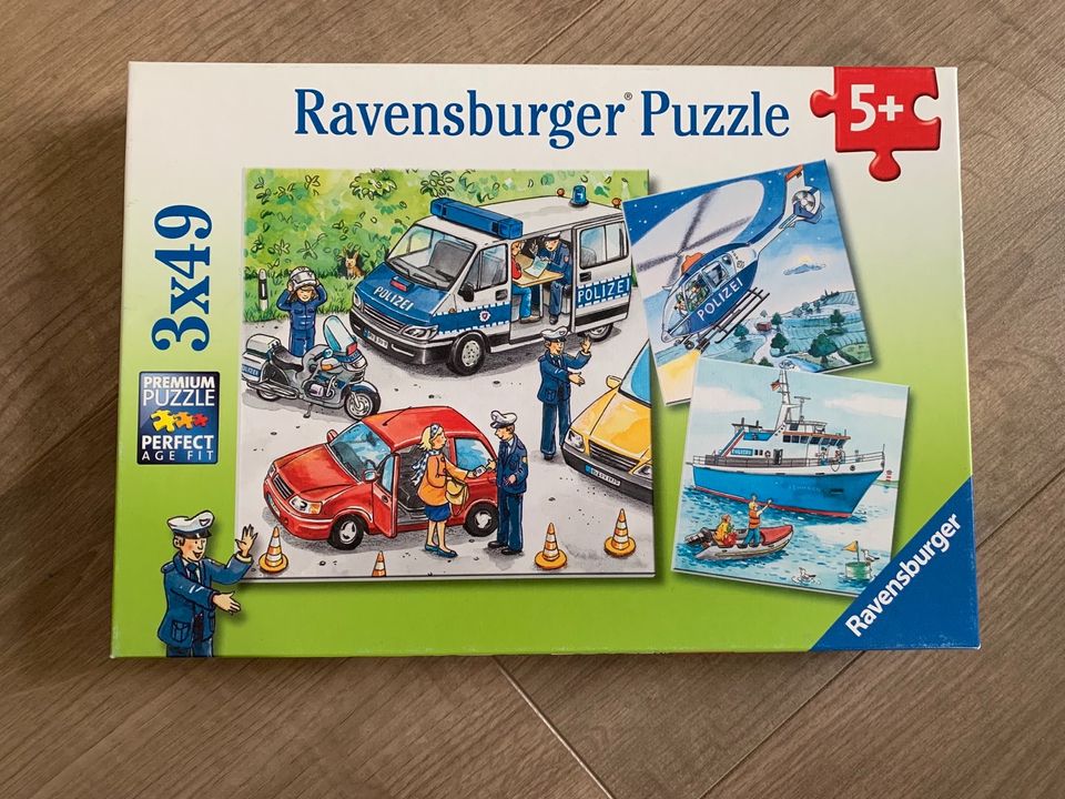 Ravensburger Puzzle 3x49 Teile „Polizei“ in Oberhonnefeld-Gierend