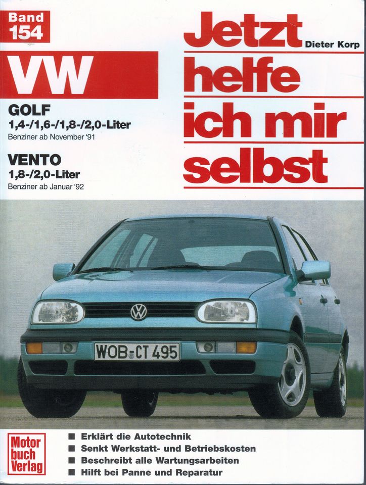 VW Golf "Jetzt helfe ich mir selbst" ab 91 Band 154 in Schauenburg
