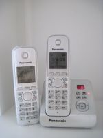 Panasonic Festnetz-Telefon mit AB 2 Mobil-Teile silber Bayern - Augsburg Vorschau