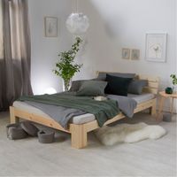 ⭐ NEU Bett Holzbett Doppelbett Bettkasten Natur 160x200 cm 049-Ro Rostock - Hohe Düne Vorschau