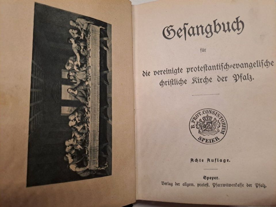 Altes Evangelisch-Lutherisches Gesangbuch Goldschnitt, 1926 in Oberthulba