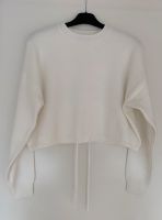 Bershka Strickpullover S Creme Damen mit Bändern, cropped Hessen - Bad Vilbel Vorschau