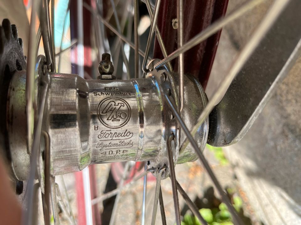 Laufradsatz 28“ Stahlfelgen F&S Torpedo für Oldtimer Fahrrad in Bensheim