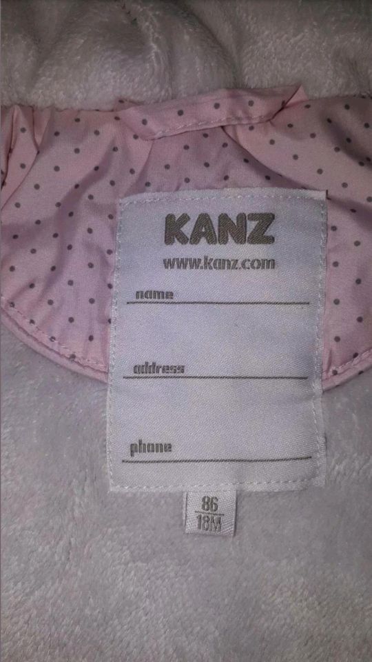 KANZ Jacke Winterjacke Gr. 86 rosa Mädchen in Rudersberg