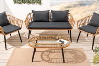 ⚡!Aktionspreis!⚡ Outdoor Gartenlounge PARIS natur Rattan Gartenmöbel-Set inkl. Wechselbezügen grau creme Riess-Ambiente Kreis Pinneberg - Halstenbek Vorschau