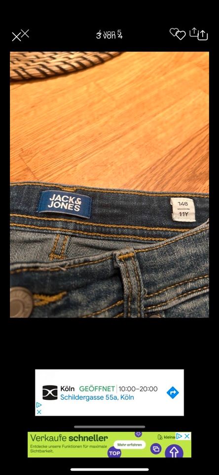 Kurze Jeans Hose Jack and Jones Gr146 in Wallmenroth