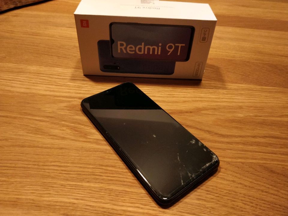 Xiaomi Redmi 9T 128GB Smartphone black (Glasschaden) in Ralingen