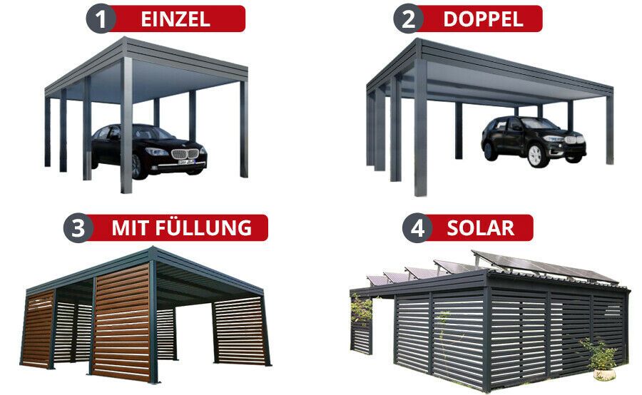 Carport 3x6 m Moderne Garage auf Maß Blechgarage Montage Stahl in Görlitz