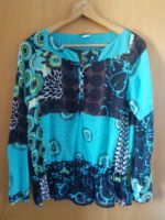 Bluse Tunika Damen Retro türkis braun B.C. 34 Leinatal - Schönau v d Walde Vorschau