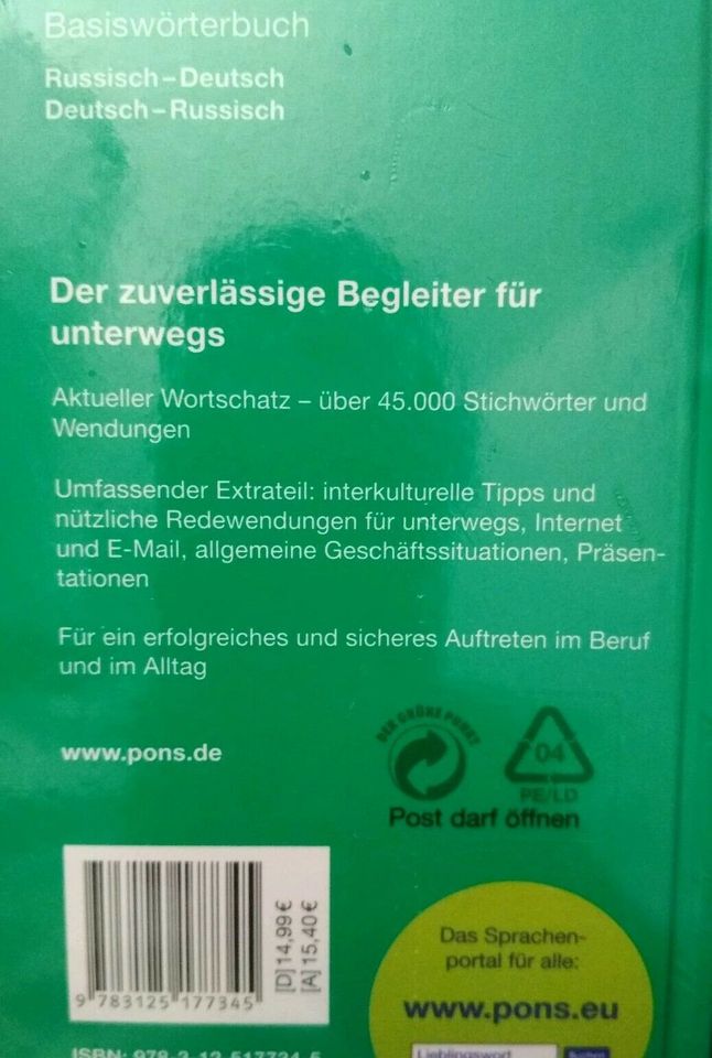 PONS Basiswörterbuch Russisch, neu OVP in Konz