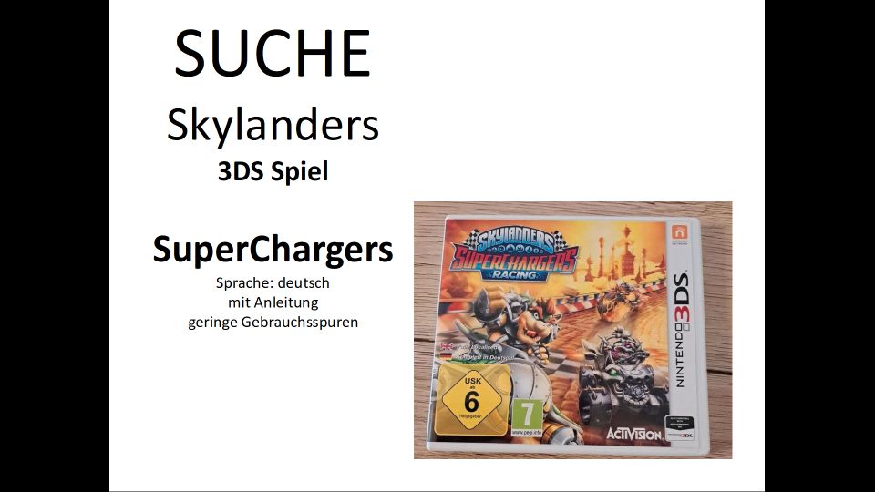 SUCHE Skylanders 3DS Spiele Spyro, Giants, Swap, Trap in Otzberg